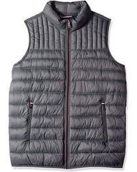 tommy hilfiger men's ultra loft quilted stretch hooded puffer jacket