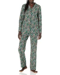 Amazon Essentials - Flannel Long-sleeved Button Front Shirt And Trousers Pyjama Set - Lyst