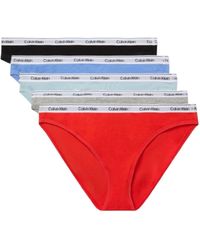 Calvin Klein - Modern Logo Cotton Stretch Bikini Panties - Lyst