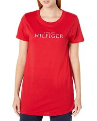 Tommy Hilfiger - Womens Short Sleeve Graphic Sleep Shirt Pajama Top - Lyst