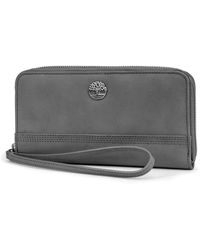 Timberland - Womens Leather Rfid Zip Around Wallet Clutch With Strap Wristlet - Lyst