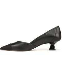Franco Sarto - S Darcy Pointed Toe Kitten Heel Pumps Black Leather 6.5 M - Lyst