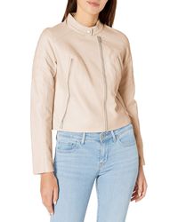 Faux Leather Fashion Racer Jacket 