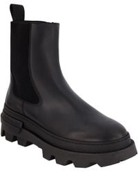 Karl Lagerfeld - Paris Leather Plain Toe Chelsea Boot Combat - Lyst