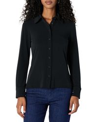 Amazon Essentials - Camicia Abbottonata in Jersey Opaco dalla vestibilità Regolare Donna - Lyst