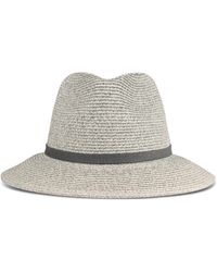 Lucky Brand - Summer Straw Wide Brim Boater Panama Adjustable Hat - Lyst