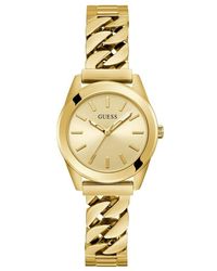 Guess - Gold Tone G-link Champagne Dial Gold Tone - Lyst