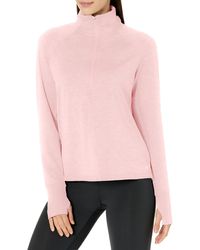 Danskin Super Soft Quarter Zip Pullover Top - Pink
