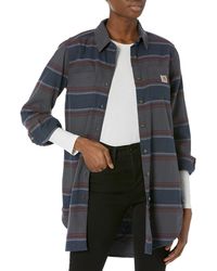 Carhartt - Rugged Flex Relaxed Fit Midweight Flannel Long-sleeve Plaid Tunic - Lyst