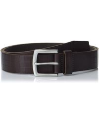 Lucky Brand - Grid Tooled Embossed Leather Belt With Harness Buckle - Lyst
