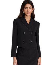 Theory - Crop Double Breasted Jacket - Lyst