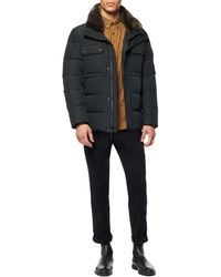 Andrew Marc - Short Water Resistant Godwin Down Jacket Rib Knit At Storm Cuffs - Lyst