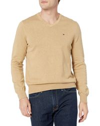 Tommy Hilfiger - Mens Essential Long Sleeve Cotton V-neck Pullover Sweater - Lyst
