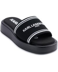 Karl Lagerfeld - Paris Ohare Platform Sandal With Logo Slide - Lyst