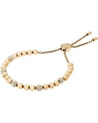 Michael Kors - Blush Rush Gold-tone Bead Bangle Bracelet - Lyst