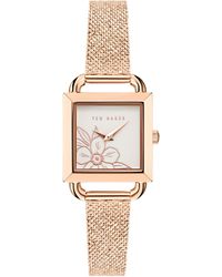 Ted Baker - Taliah Ladies Rose Gold Mesh Band Watch - Lyst