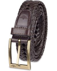 Dockers - Leather Braided Casual And Dress Belt,brown,36 - Lyst
