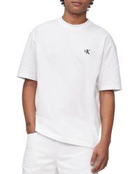 Calvin Klein - Relaxed Fit Monogram Logo Crewneck T-shirt - Lyst