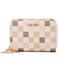 Anne Klein - S Small Zip Around Logo Wallet - Lyst