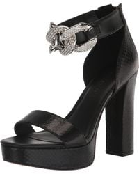 Karl Lagerfeld - Paris Anisha Platform Heel With Chain Embellishment Ankle Boot - Lyst