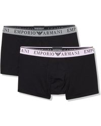 Emporio Armani - Stretch Cotton Endurance 2-pack-trunk - Lyst