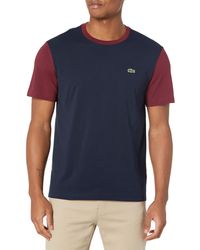 Lacoste - Short Sleeve Color Blocked Crew Neck T-shirt - Lyst