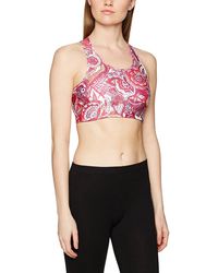 Desigual Womens Sport Mid-Impact Bra with Mesh Garden