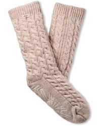 UGG - Elowyn Cable Knit Fleece Lined Acrylic Blend - Lyst