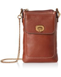 Fossil - Harper Leather Phone Bag Purse Handbag - Lyst