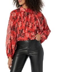 Guess - Long Sleeve Bianca Pleated Top - Lyst