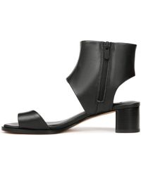 Vince - S Ada City Block Heel Sandal Black Leather 6.5 M - Lyst