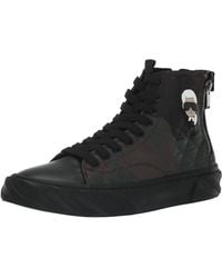 Karl Lagerfeld - Paris Double Back Zip Quilted Camo High Top Sneaker - Lyst