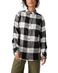 Dickies - Plaid Flannel Long Sleeve Shirt Black/egret - Lyst