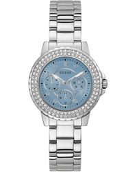 Guess - Gw0410l1 Ladies Crown Jewel Blue Watch - Lyst