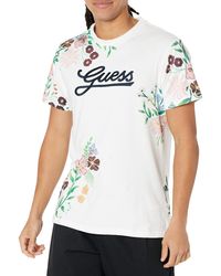 Guess - T-Shirt e Polo ica Corta Cotone Bianco - Lyst
