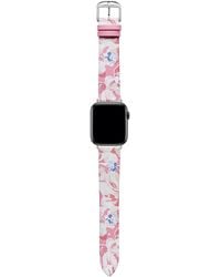 Ted Baker - Floral Pink Leather Strap For Apple Watch® - Lyst