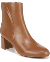 Naturalizer - S River Heeled Ankle Bootie English Tea Brown Leather 9 M - Lyst