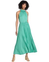 Maggy London - Plus Size Halter Maxi Dress With Pleated Skirt - Lyst