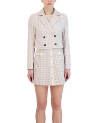 BCBGeneration - Double Breasted Jacket Long Sleeves Notch Lapel Button Front Relaxed Crop Coat - Lyst