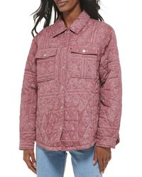 Levi's - Diamond Quilted Shirt Jacket - Lyst