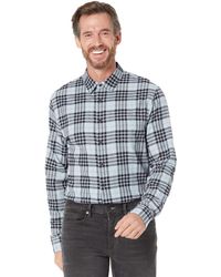 Vince - Calabasas Plaid Long Sleeve (Light Line) Clothing - Lyst