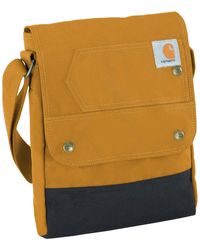 Carhartt - , Durable, Adjustable Crossbody Bag With Flap Over Snap Closure, Brown - Lyst