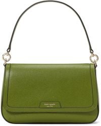 Kate Spade - Hudson Pebbled Leather Flap Shoulder Bag - Lyst