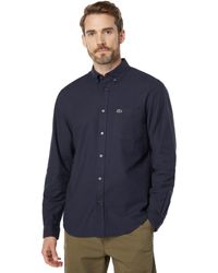 Lacoste - Mens Long Sleeve Button-up Oxford Button Down Shirt - Lyst