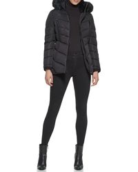 Guess - Cold Weather Hooded Puffer Coat - Lyst