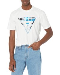 Guess - Mens Racer Stripe Long-sleeve Tee T Shirt - Lyst