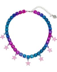 Betsey Johnson - S Starry Bib Tennis Necklace - Lyst