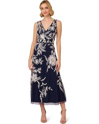 Adrianna Papell - Beaded Sleeveless Dress - Lyst
