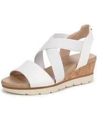 Dr. Scholls - Dr. Scholl's S Just Cute Wedge Sandal White Smooth 7 M - Lyst