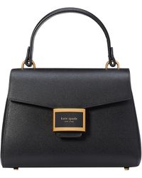 Kate Spade - Katy Textured Leather Small Top Handle - Lyst